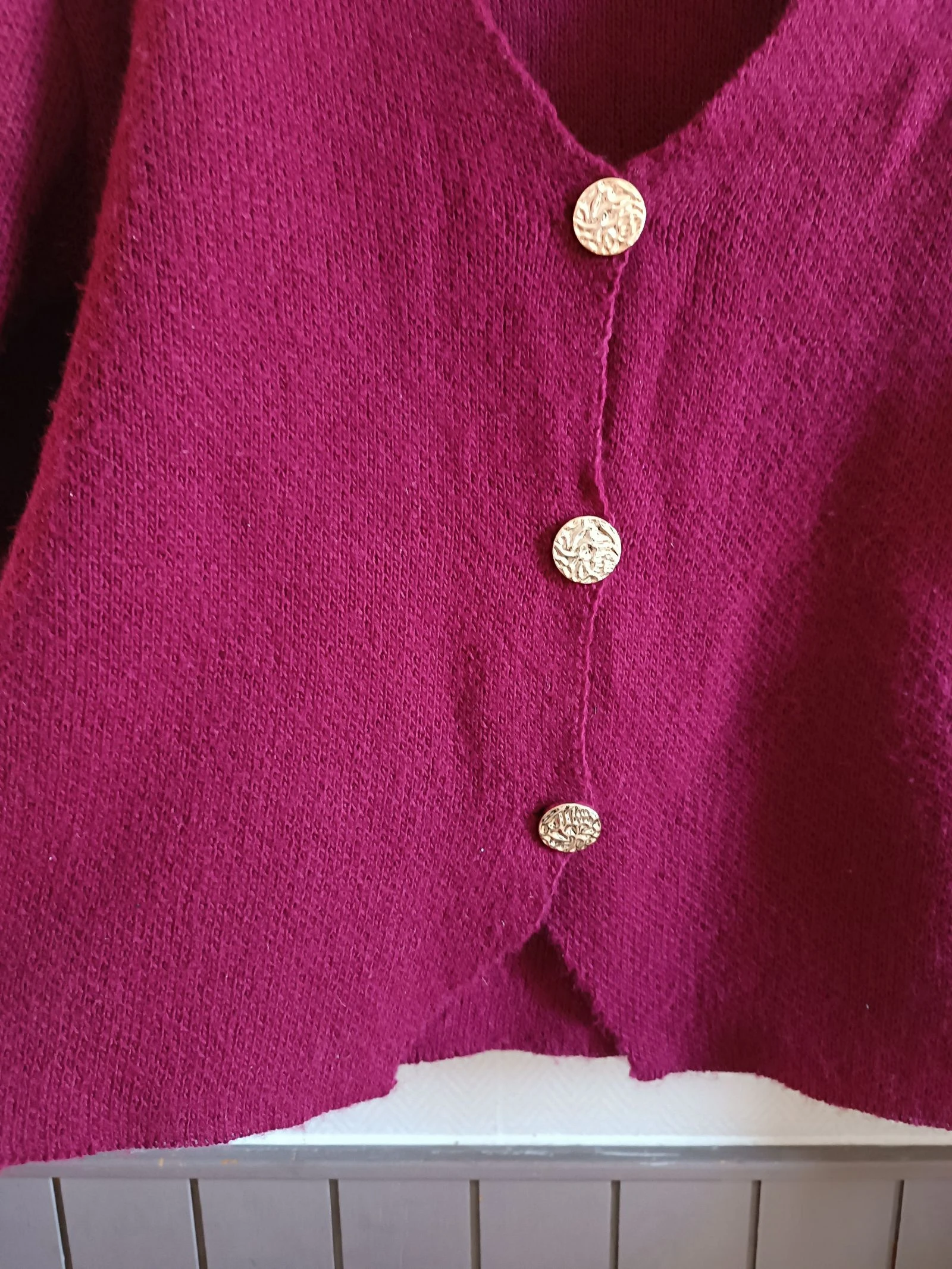 Cardigan boutons dorés - Taille unique – photo 6